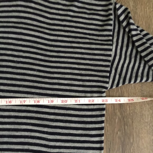 Joie V-Neck Stripe Wool Blend Tunic Sweater - Picture 6 of 8